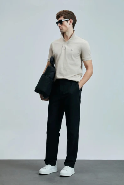 Lufian Bert Smart Erkek Chino Pantolon Slim Fit Siyah - 5