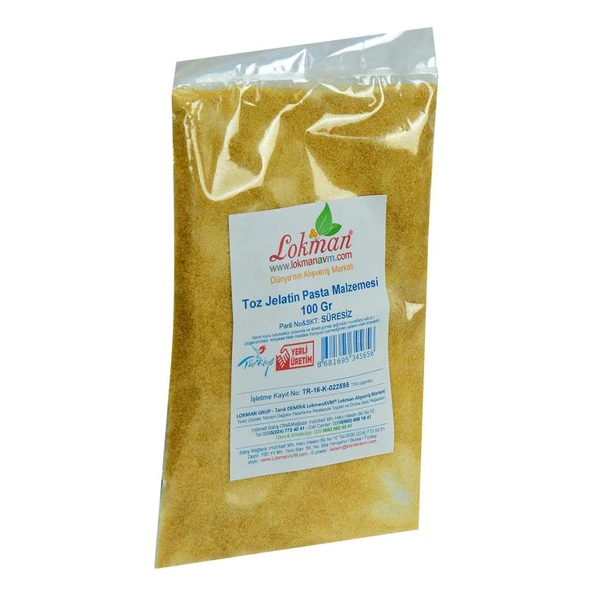 Doğal Pasta Jelatini Toz Jelatin Pasta Malzemesi 100Gr Paket - 4