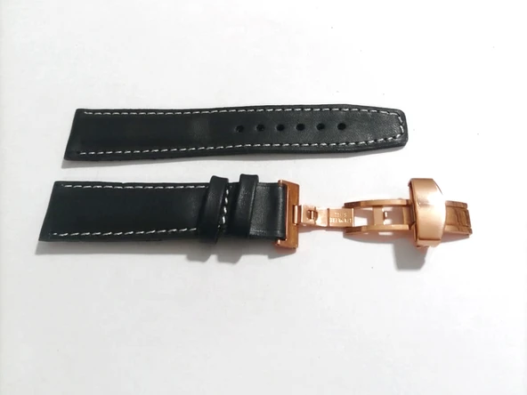 Fado Her Saate Uygun  Kelebek  Toka  20 mm   Hakiki Deri (238) ROSE  TOKA SİYAH - Resim 2