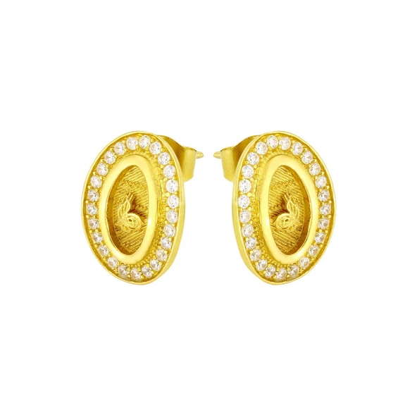 22 Ayar Taşlı Altın Küpe T023899 ürün görseli 1