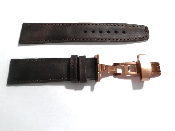 Fado Her Saate Uygun  Kelebek  Toka  20 mm   Hakiki Deri (244) ROSE TOKA  KOYU KAHVE - 2
