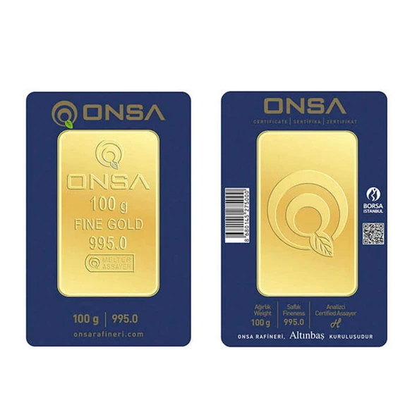 100 Gram Külçe Altın  24 Ayar - 2
