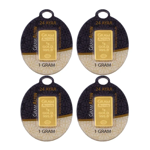 4  Adet  1 gr 24 Ayar Gram Altın - Resim 2