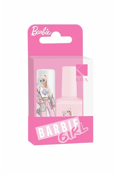 Kiva Barbie Lisanslı Lipcare+Oje Set
