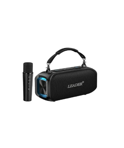 LEADER LP120 IPX5 RGB Bluetooth USB AUX FM Radyo Kablosuz Mikrofon TAŞINABİLİR TOPLANTI AMFİSİ