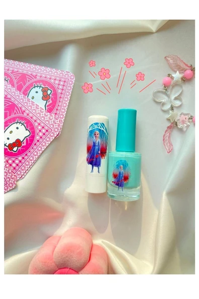 Disney Frozen Lisanslı Oje ve Lipcare Set - 2
