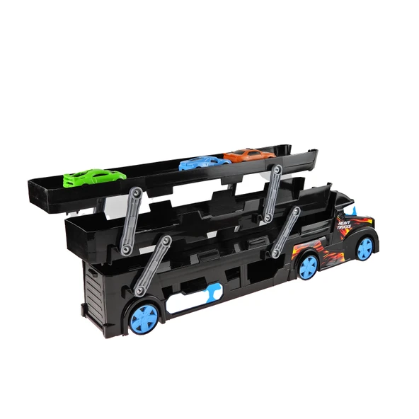 Oyuncak Taşıyıcı Tır Heavy Trucks Üç Katlı Dev Tır Üç Adet Araba - 3