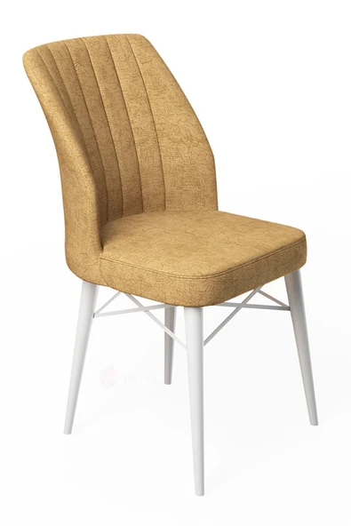 Lajibu Vov Beyaz 70x110 Mdf Sabit Mutfak Masası Takımı Yemek Masası Takımı 4 Adet Sandalye - 4