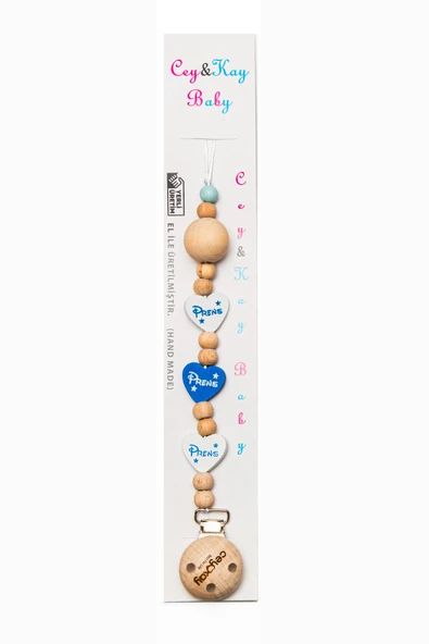 cey kay CEYKAY DOĞAL AHŞAP EMZİK ASKISI (Minik Prens) - 3