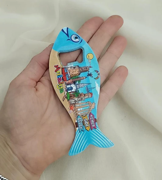 Magnet Şişe Açacak Mıknatıslı Buzdolabı Süsü Balık Kaplumbağa Kuş Yıldız - 3