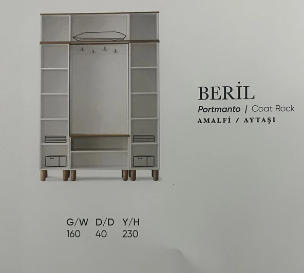 BERİL MDF PORTMANTO - Resim 2