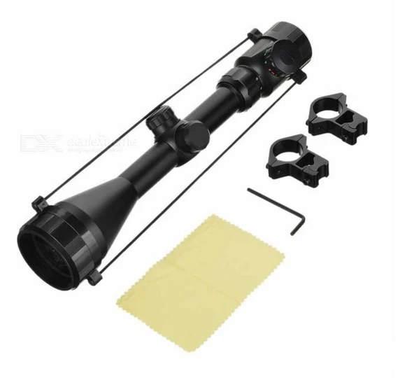 3-9X50Eg Yüksek Kaliteli Çıft Işık Kırmızı Yeşil Kaynaklı Avcılık Süfer Tfek Dürbün - Resim 3