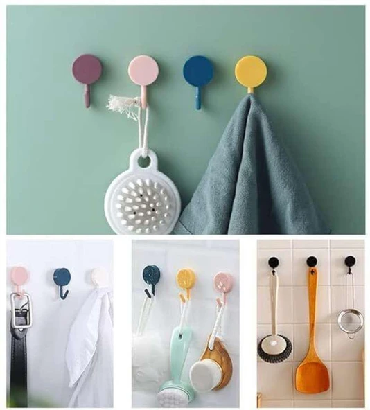 Kendinden Yapışkanlı Renkli Duvar Askısı - Resim 3