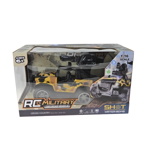 1:16 Ölçek Uzaktan Kumandalı Askeri Jep Işıklı Şarjlı Jep - 2