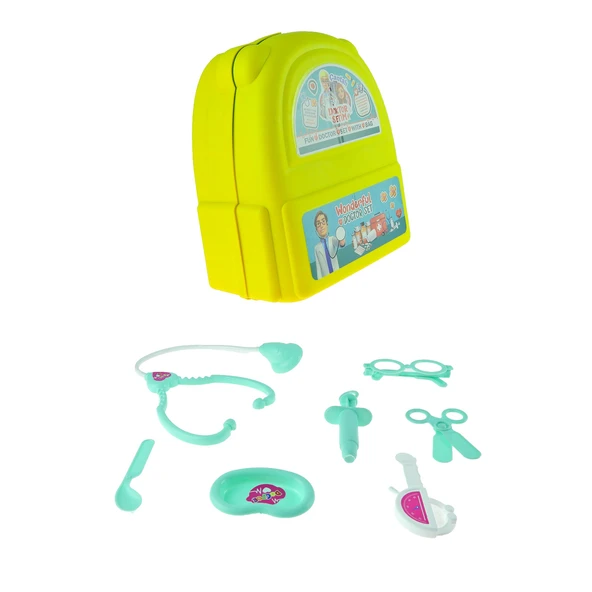 Oyuncak Doktor Seti Sırt Çantalı Set 7 Parça Set