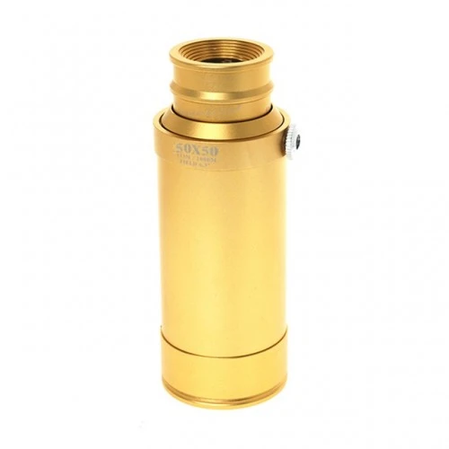 50X50 Panda Metal Gövde Tek Gözle Büyük Mercek Korsan Dürbün Gold - Resim 3