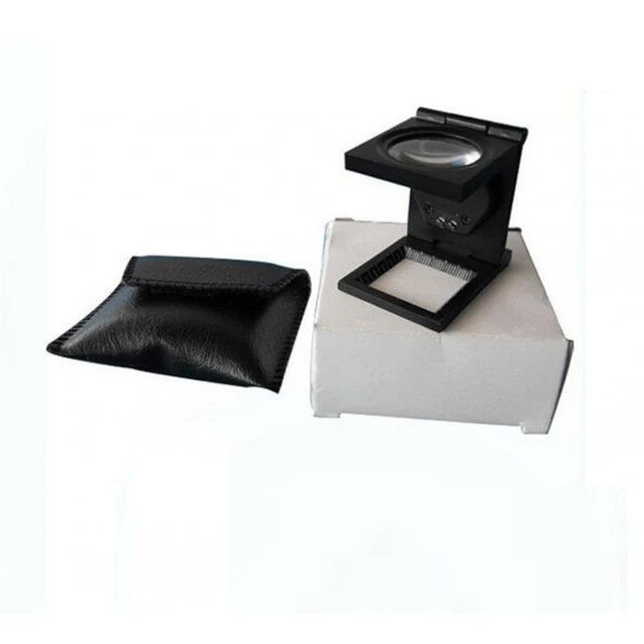 25x25 Mm Full Çelik Kaplı Katlamalı Büyüteç TH-9005B - 2