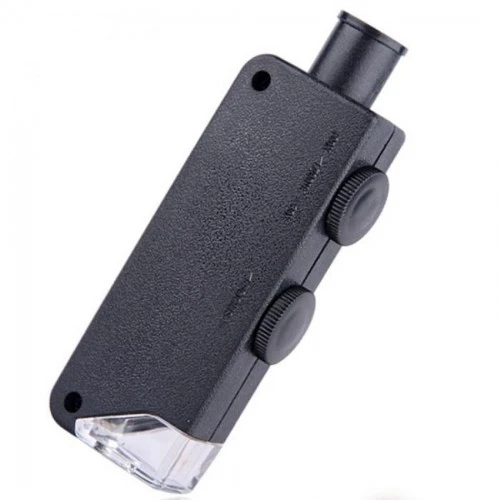 Mini 60X 100X Zoom Lens Odak Takı Led Cep Mikroskop Büyüteç - 4