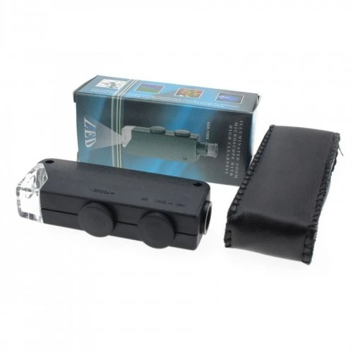 Mini 60X 100X Zoom Lens Odak Takı Led Cep Mikroskop Büyüteç - 2