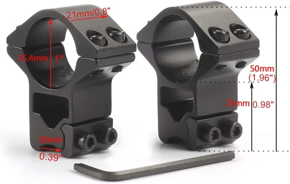 Nikula-25.4 mm dürbün için 11mm Av Tfeği Ayağı - 2