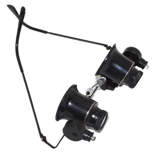 Gözlük Model Çıft Led Aydınlatma Saat Onarımı Için Harika Büyüteç - 2