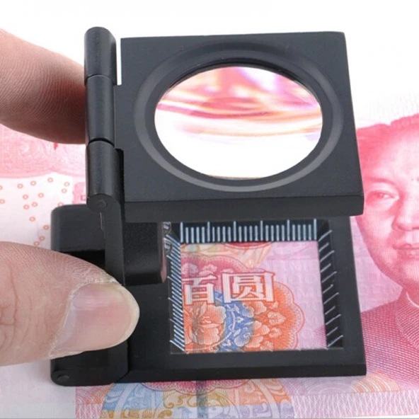 25x25 Mm Full Çelik Kaplı Katlamalı Büyüteç TH-9005B - 3