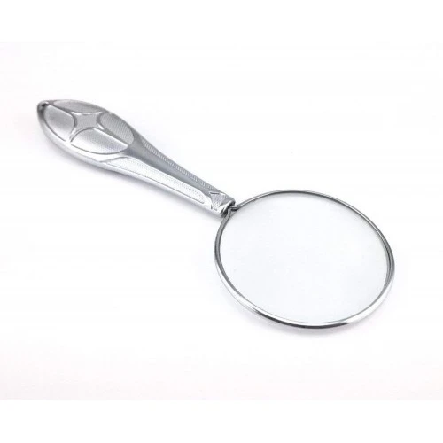 Gümüş Renkli 45mm Cam Lens, Zarif Tasarımlı Metal Büyüteç-mg18155-8 - 2