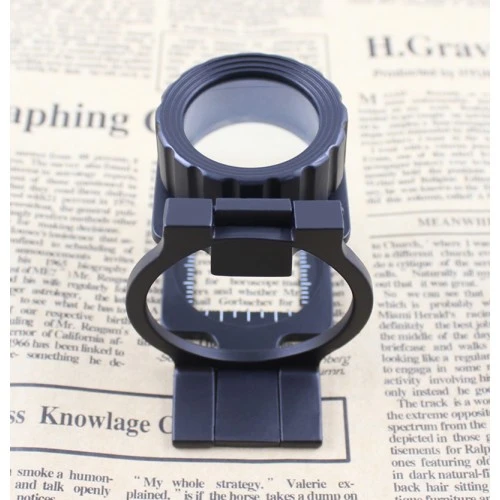 Tekstilciler Için Kumaş Kontrolü Büyüteç Katlanan Metal 15X Büyütme - 4