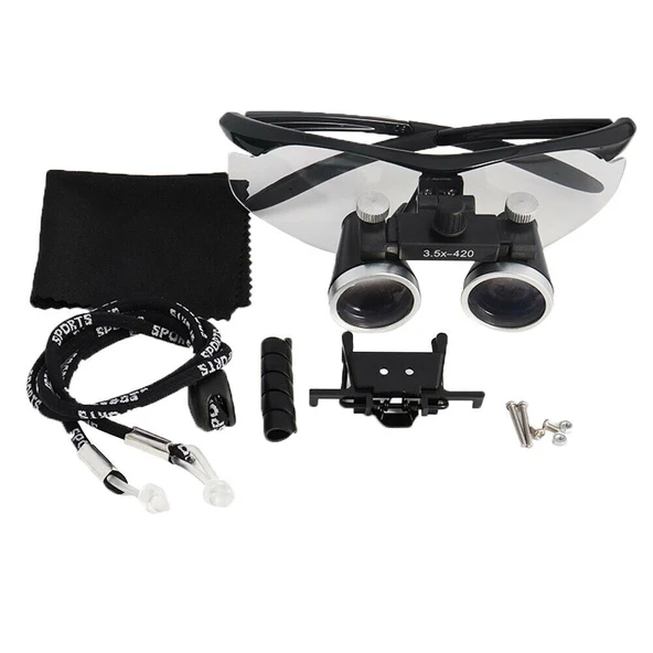 3.5X - 420 Mm Diş Cerrahi Gözlük Lens Büyüteç Taşıma Çantalı - 3