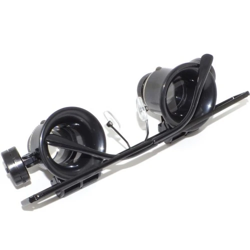 Gözlük Model Çıft Led Aydınlatma Saat Onarımı Için Harika Büyüteç - 3