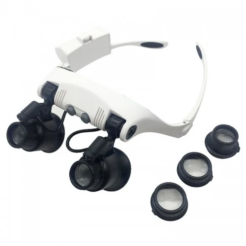 Kuyumcu Saat Onarım Için 10X-15X-20X25X Mercekli Gözlük Büyüteç 9892G-3A - 3