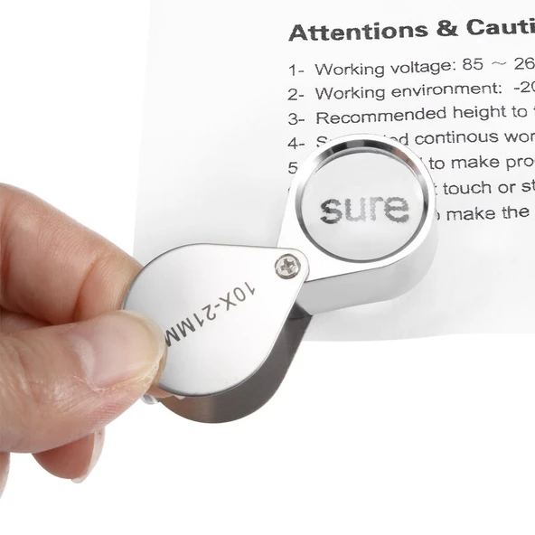 10X21 Full Çelik Kaplı Büyüteç Lüp - 2