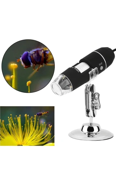 Nikula 1600X Usb Dijital Mikroskop Kamera Endoskop 8 Led Büyüteç Metal Standı - 4