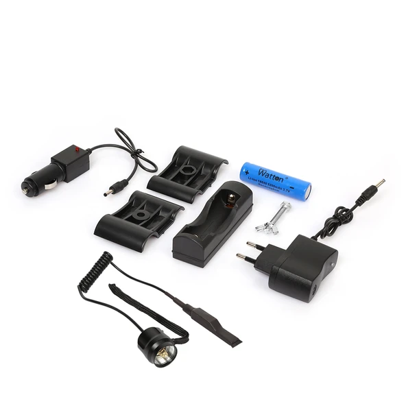 Güçlü Tfek Aparat Uyumlu Şarjlı Fener Watton Wt-149 - 3