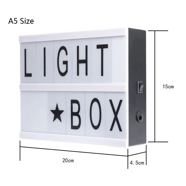 A5 Led Işıklı Yazı Panosu Lightbox - Resim 3