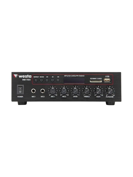 Westa WM-750U Fm Radyo - 80 Watt Mixer Amfi