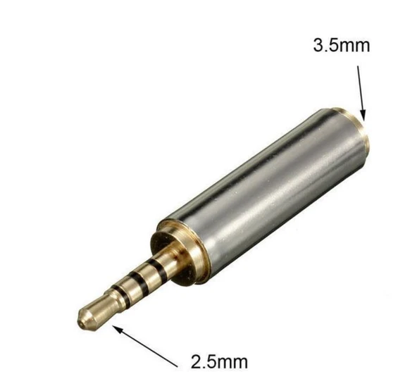 2.5mm Erkek - 3.5mm Dişi Kulaklık Ses Adaptörü