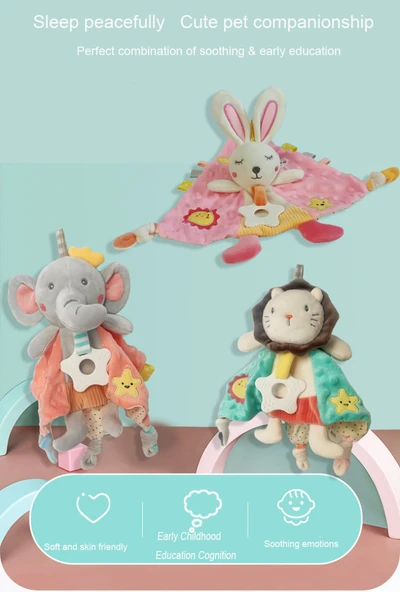 Bebek Uyku Arkadaşı Yatıştırma Havlusu - Sarı Koala - 7
