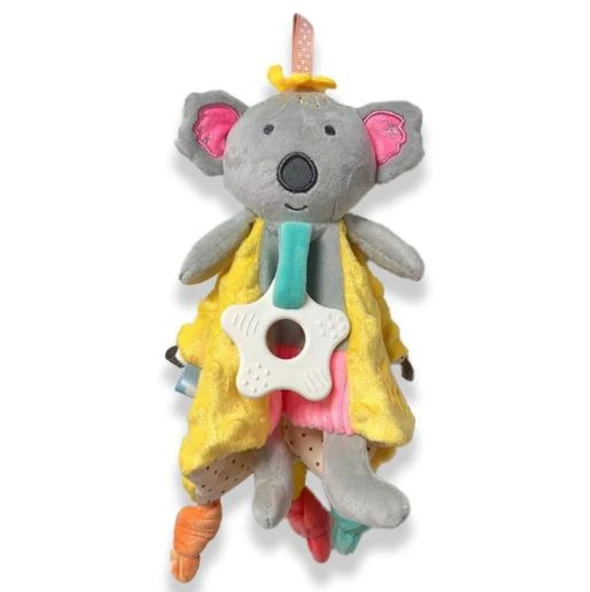 Bebek Uyku Arkadaşı Yatıştırma Havlusu - Sarı Koala