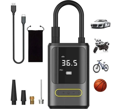 4 in 1 Çok İşlevli 150 PSI 7.4 V 8000 mAh Powerbank Özellikli Hava Kompresörü