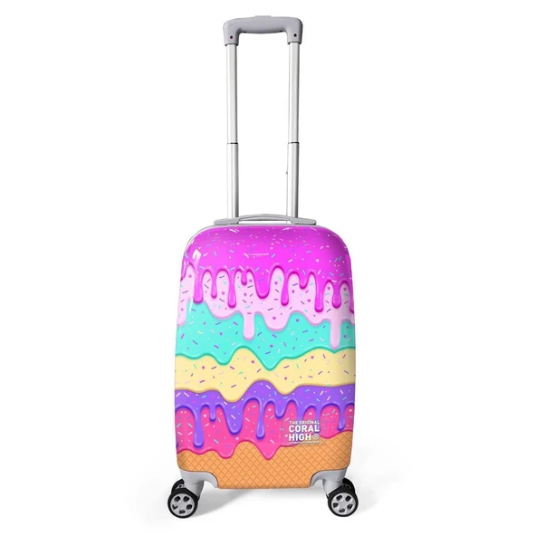 Coral High Kabin Boy 50 cm. Valiz Dondurma Desenli 16539