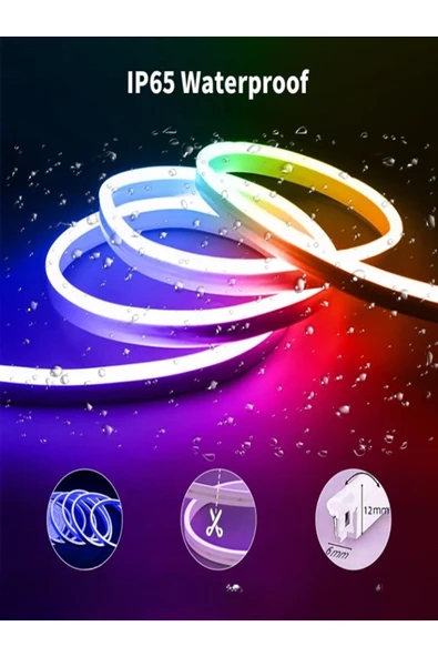 5m 16 Renk 4 Fonksiyonlu Esnek Şerit Neon Led - 3