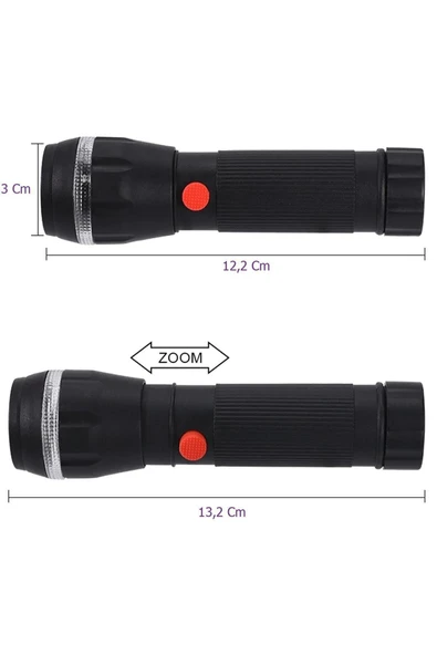PeakStar PS-7083 Plastik Zoomlu Pilli El Feneri - 3