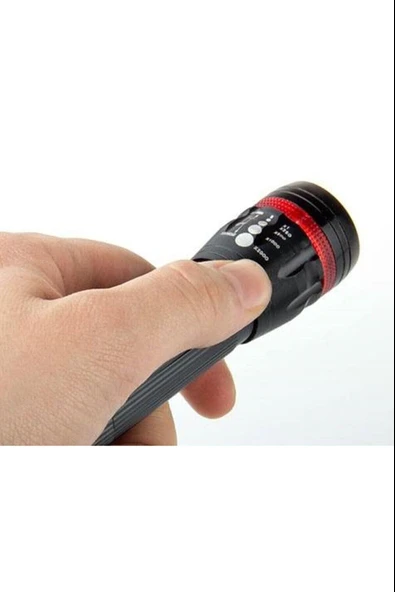 Özel Güvenlikler Için Menzilli Zoomlu Pilli El Feneri Dayanıklı - 4