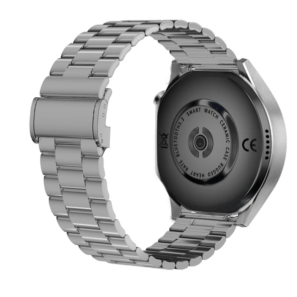 Akıllı Bluetooth Çağrılı Spor Akıllı Saat - Mavi Gümüş Çelik Kordon - 5