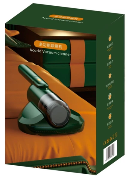 Ultrasonik UV Anti-Mite Elektrikli Süpürge - Siyah - 2400mAh - Güçlü Titreşimli - 2