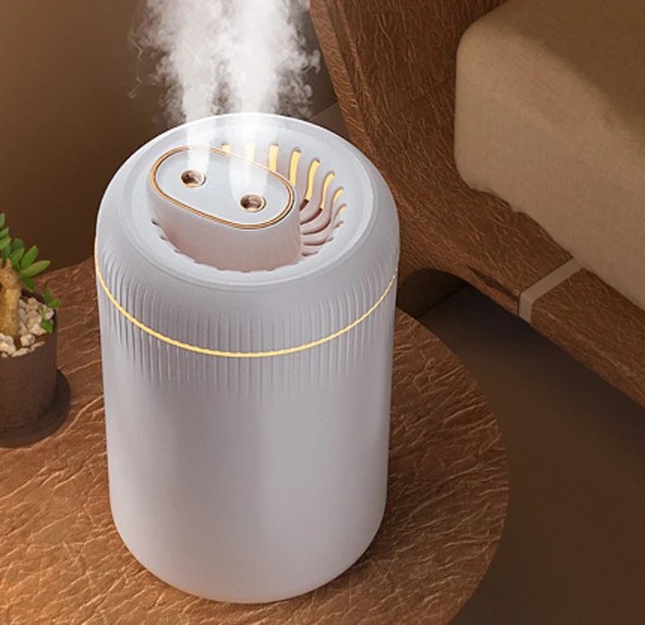 Çift Püskürtmeli Nemlendirici - Beyaz - 3.5L - USB