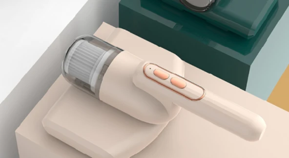 Kablosuz UV Anti-Mite Elektrikli Süpürge - Sarı - %99.9 Sterilizasyon - 3