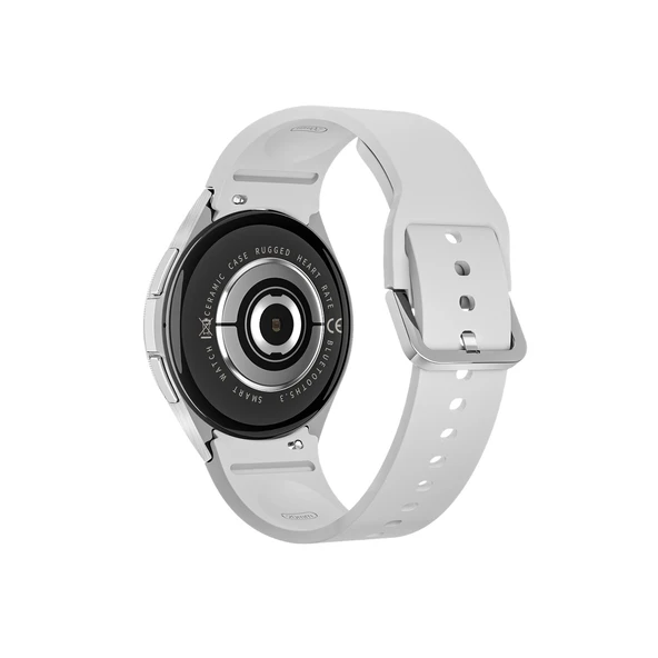 Bluetooth Çağrılı Akıllı Saat - Gümüş Silikon Kordonlu - 5