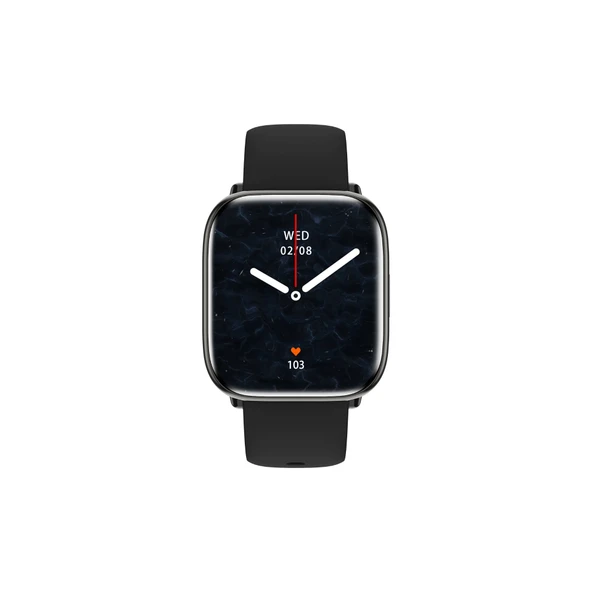 Akıllı Bluetooth Çağrı Spor Pedometre Kalp Atış Hızı Akıllı Saat - Siyah Deri Kayış - 3